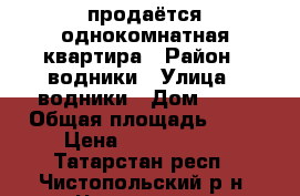 продаётся однокомнатная квартира › Район ­ водники › Улица ­ водники › Дом ­ 18 › Общая площадь ­ 33 › Цена ­ 1 150 000 - Татарстан респ., Чистопольский р-н, Чистополь г. Недвижимость » Квартиры продажа   . Татарстан респ.,Чистопольский р-н